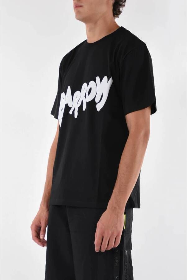 Barrow Grafisch Bedrukt Relaxte Fit T-shirt Zwart Heren