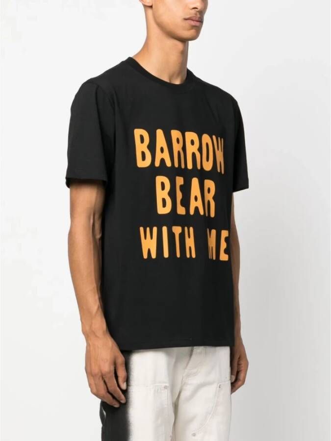 Barrow Klassiek Zwart T-shirt met Logo Print Black Heren
