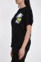 Barrow Grafisch Bedrukt Relaxte Fit T-Shirt voor Vrouwen Zwart Dames - Thumbnail 4