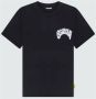Barrow Zwarte Katoenen T-shirt met Contrasterende Print Black Heren - Thumbnail 4