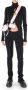 Barrow Zwarte Geribbelde Viscose Flared Broek Black Dames - Thumbnail 2