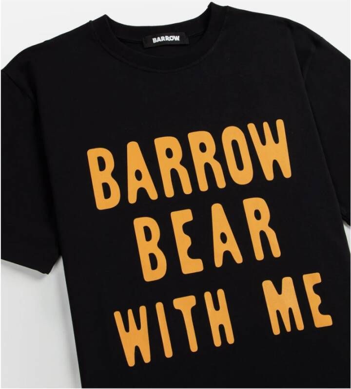 Barrow Zwart bedrukt shirt Zwart Heren