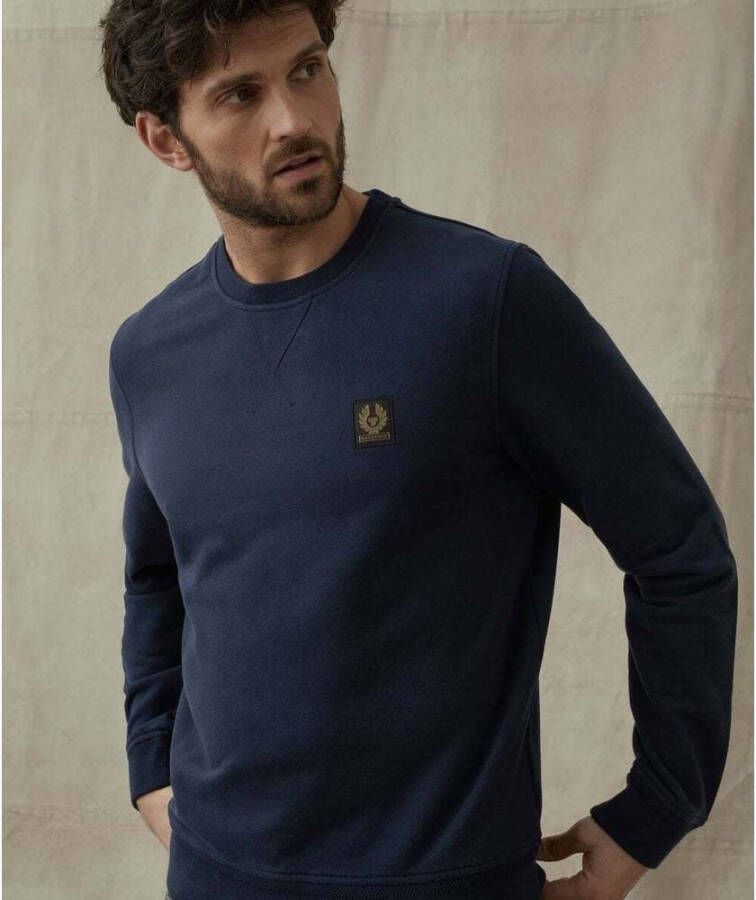 Belstaff Trainingsshirt Phoenix Crew Neck Sweatshirt Blauw Heren