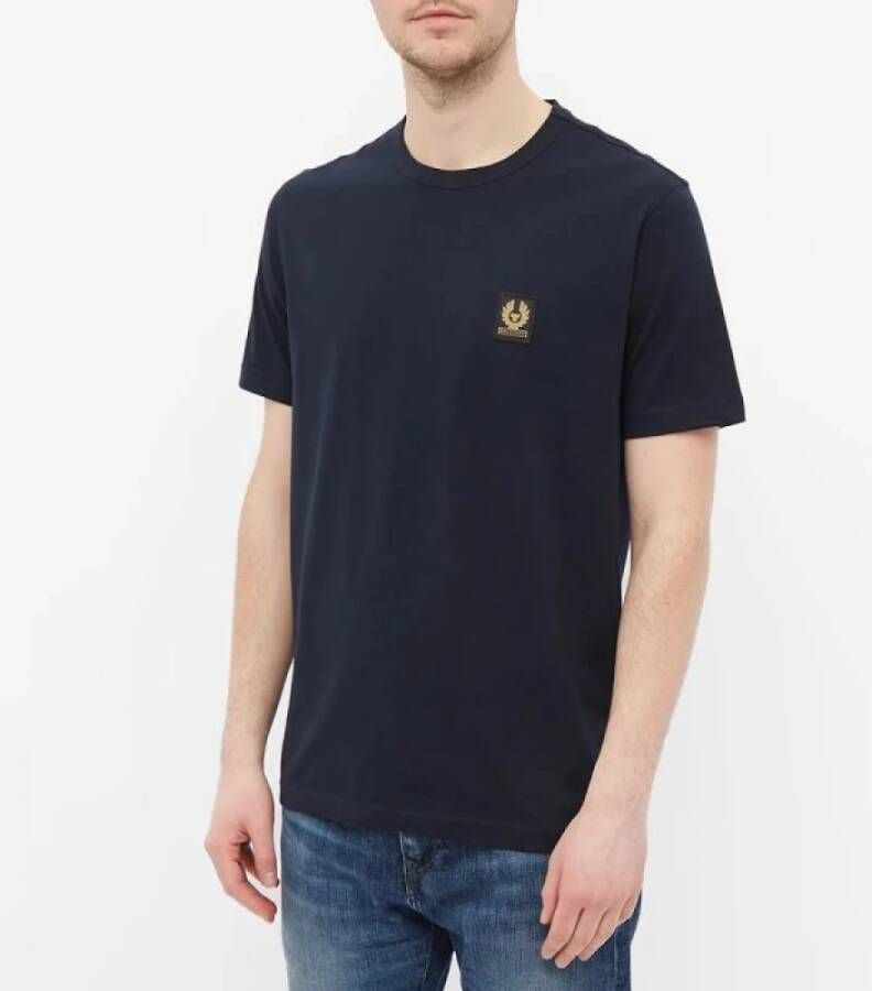 Belstaff Klassiek Ronde Hals Korte Mouw T-Shirt Blue Heren
