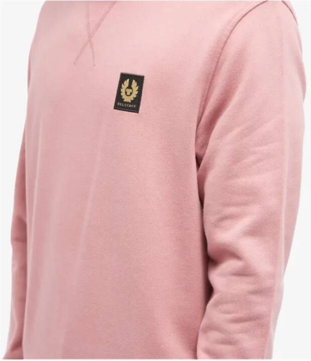 Belstaff Klassieke Zwarte Katoenen Sweatshirt met Achterstrik Roze Heren