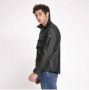 Belstaff Noir Dunstall Leren Jas Zwart Heren - Thumbnail 2
