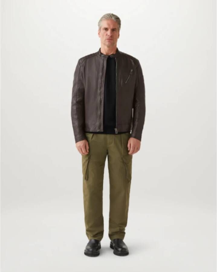 Belstaff Ebony Café Racer Leren Jas Bruin Heren
