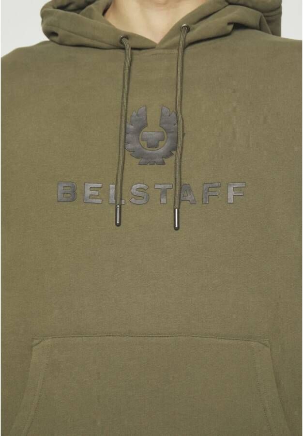 Belstaff Signature Sweatshirt Hoodie in True Olive-S Groen Heren