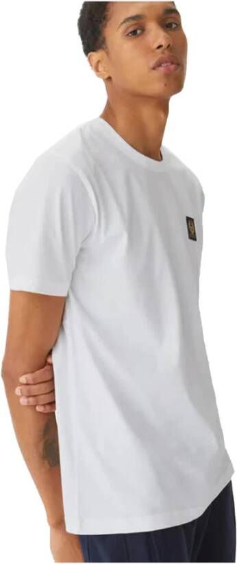 Belstaff Wit T-shirt met strakke snit en Phoenix-embleem Wit Heren