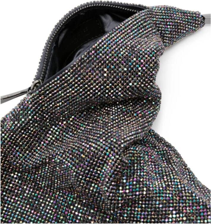 Benedetta Bruzziches Grijze Clutch Tas met Kristalversiering Grijs Dames