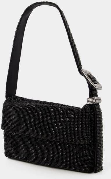 Benedetta Bruzziches Vitty Mignon Rhinestone Mesh Schoudertas Zwart Dames