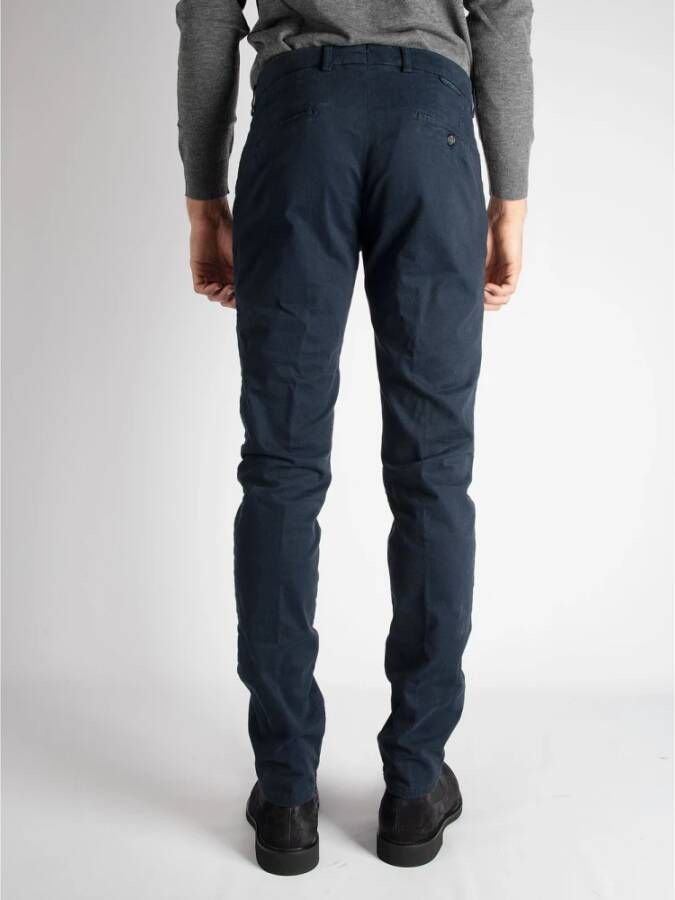 Berwich Blauwe Chino Broek Blue Heren
