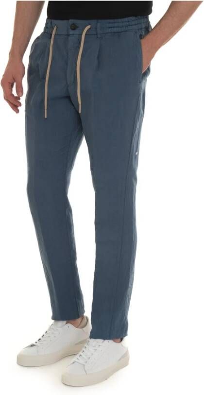 Berwich Trousers with lace tie Blauw Heren
