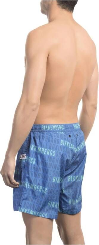 Bikkembergs Blue Polyester Swimwear Blauw Heren