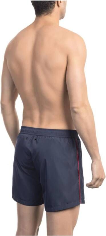 Bikkembergs Blue Polyester Swimwear Blauw Heren