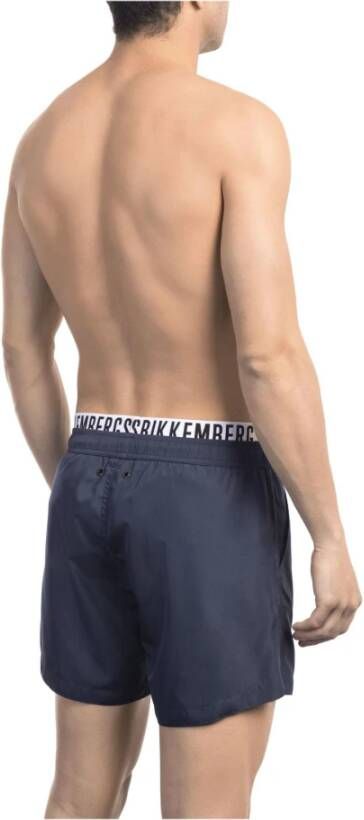 Bikkembergs Blue Polyester Swimwear Blauw Heren