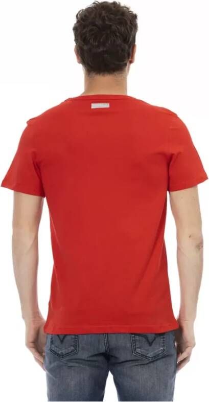 Bikkembergs Heren T-shirt met voorprint Rood Heren