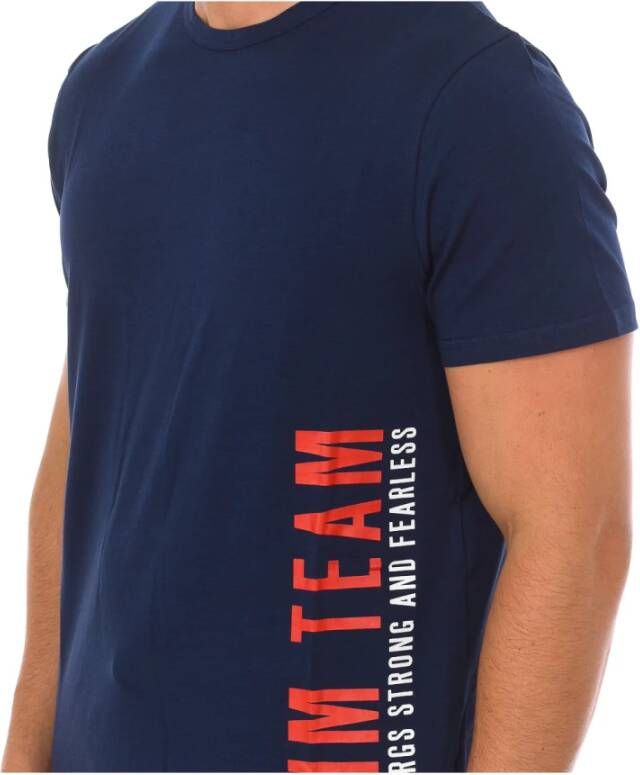 Bikkembergs Navyblauw T-shirt met korte mouwen Blue Heren