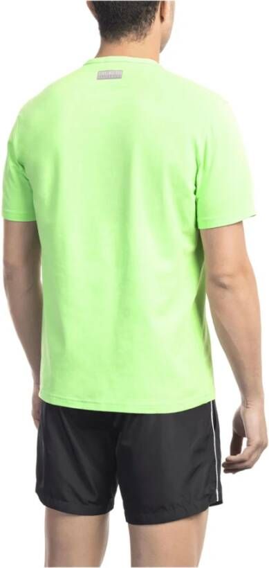 Bikkembergs T-shirt met voorbedrukt logo Groen Heren