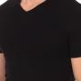 Bikkembergs Zwarte Slim Fit V-Hals T-Shirts Black Heren - Thumbnail 2