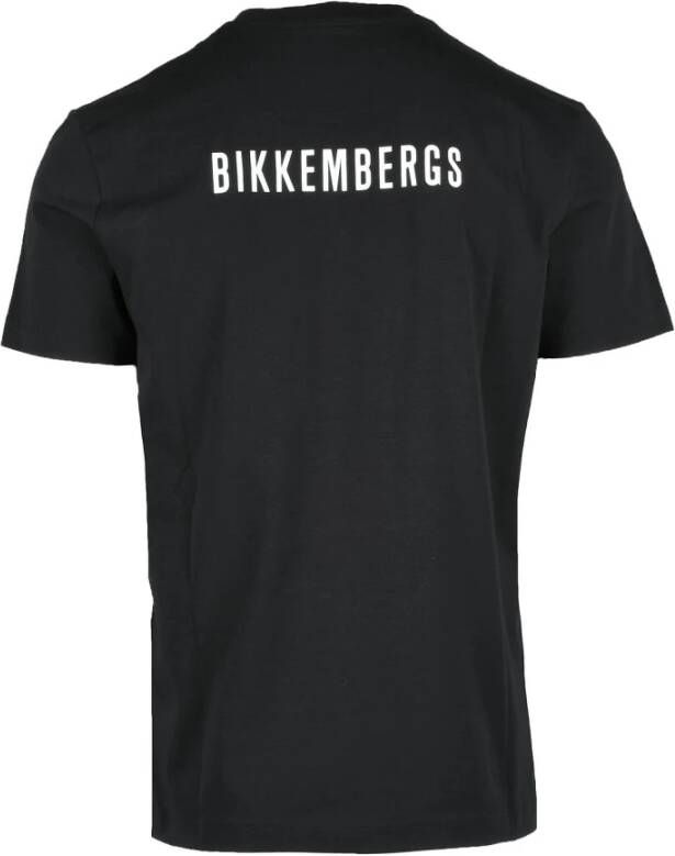Bikkembergs Witte T-shirt voor mannen Zwart Heren