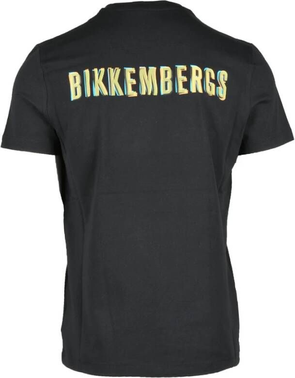 Bikkembergs Witte T-shirt voor mannen Zwart Heren