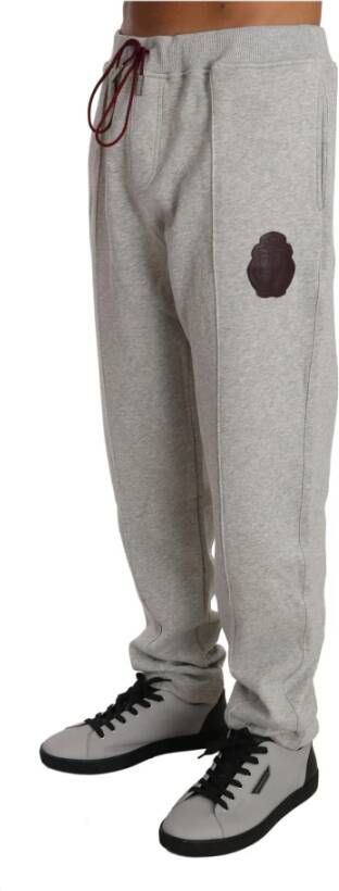 Billionaire Gray Cotton Sweater Pants Tracksuit Grijs Heren