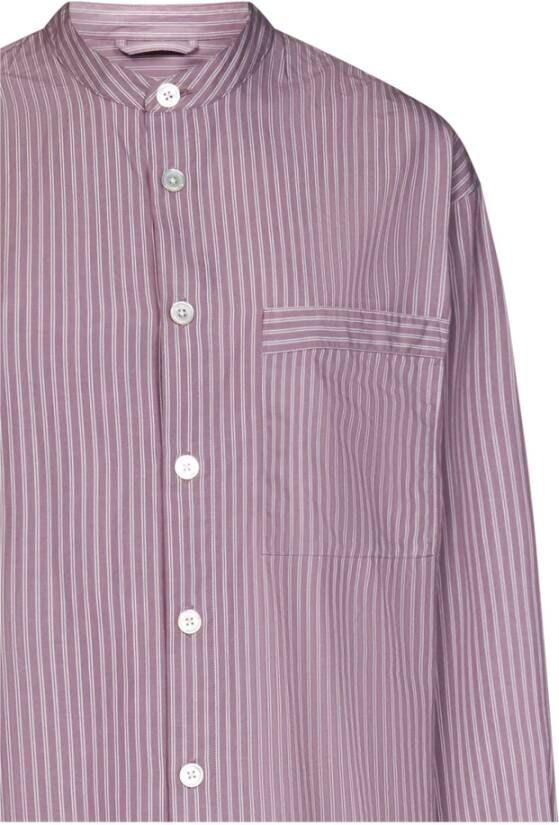 Birkenstock Paarse Gestreepte Oversized Shirt Purple Heren