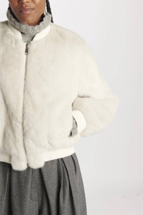 Blancha Faux Fur Shearling Jassen White Dames
