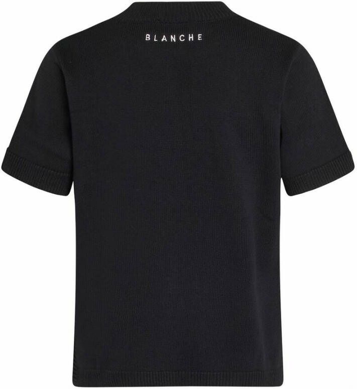 Blanche Zee-t-shirt gebreide Zwart Dames