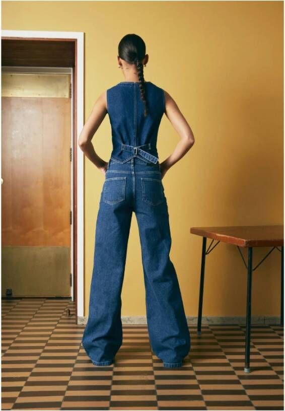 Blanche Wide Jeans Blauw Dames