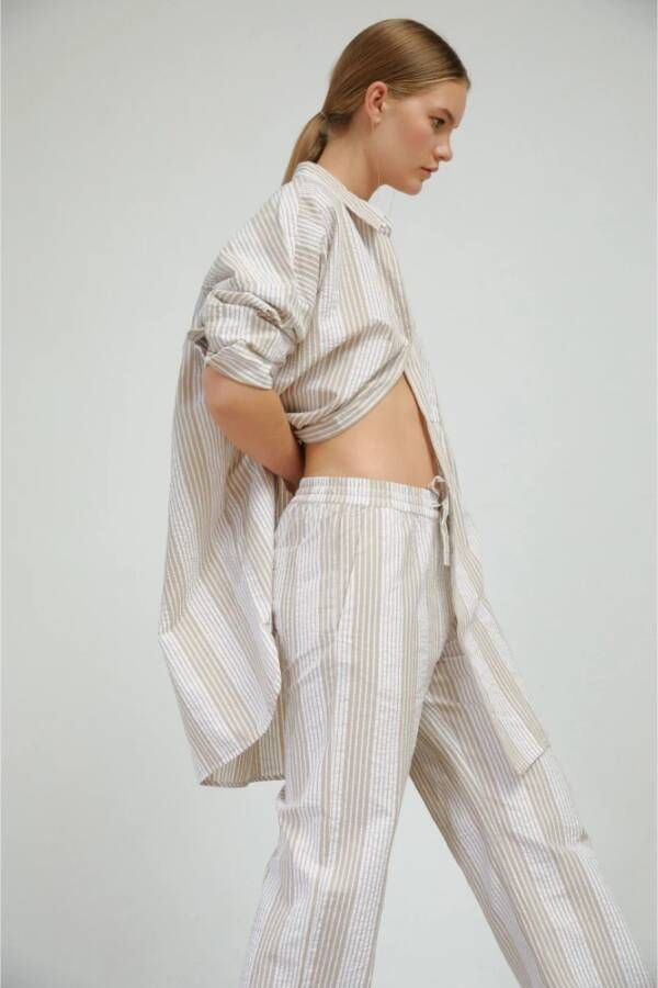 Blanche Wide Trousers Wit Dames