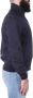 Blauer Monochrome Lichtgewicht Neopreen Bomberjack Blauw Heren - Thumbnail 4