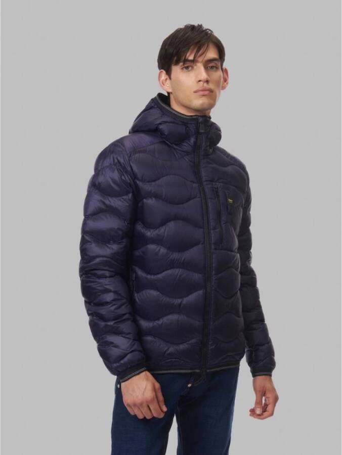 Blauer Korte Navy Blauwe Donsjas Blauw Heren