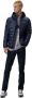 Blauer Gewatteerde Korte Jas Blauw Heren - Thumbnail 2