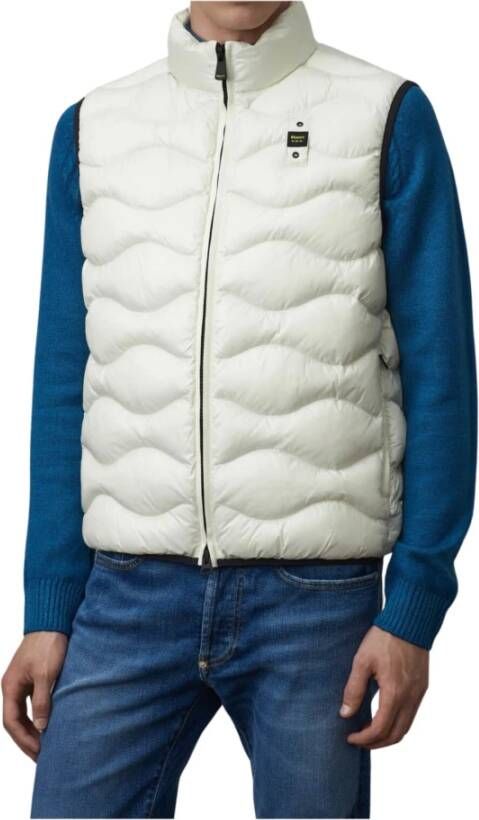 Blauer Heren Gewatteerd Wave Gilet Danny Beige Heren