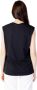 Blauer Zwarte Katoenen T-shirt Lente Zomer Collectie Black Dames - Thumbnail 2