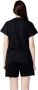 Blauer T-shirt Korte Mouw LOGO PAILLETTES 23SBLDH02412-005707 - Thumbnail 2