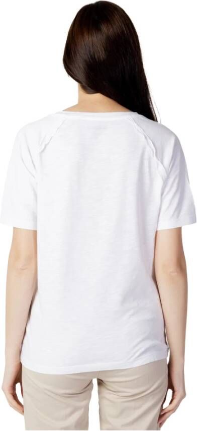 Blauer Zijlogo Dames T-shirt Wit Dames