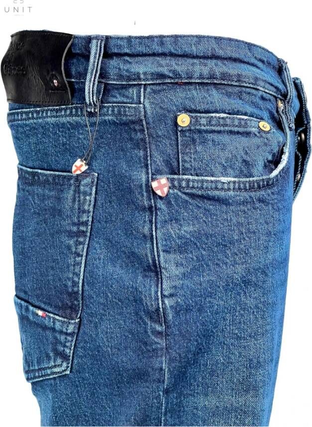Blue de Gênes Intens Blauwe Donkere Jeans Blauw Heren