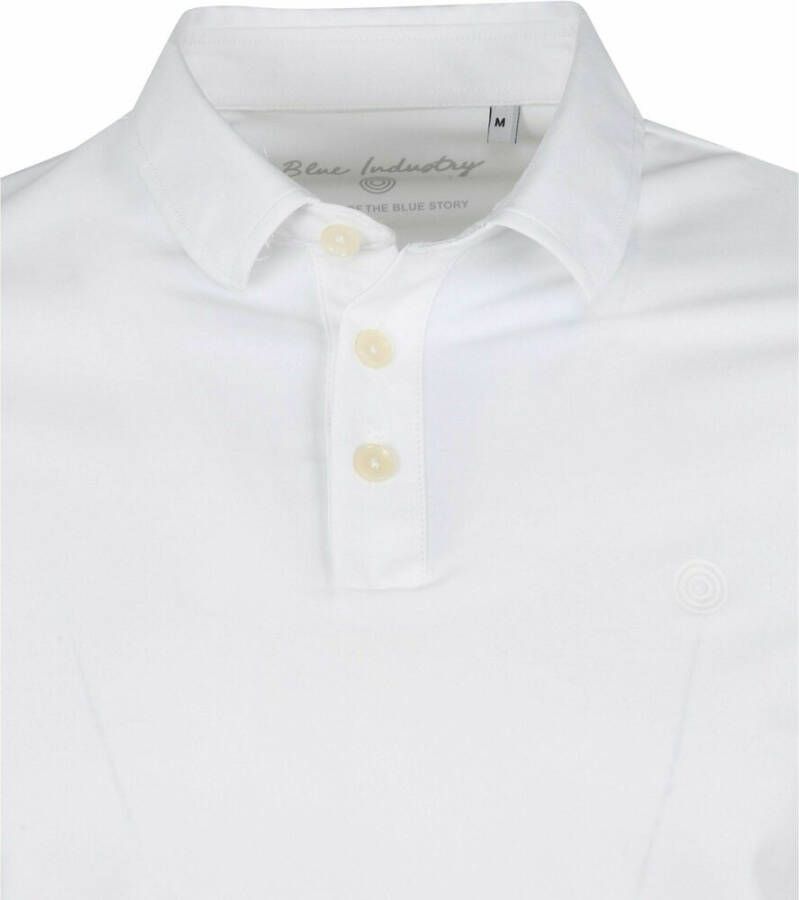Blue Industry Polo Jersey Wit Heren