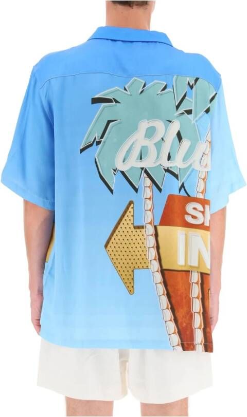 Blue Sky Inn printed satin shirt Meerkleurig Heren