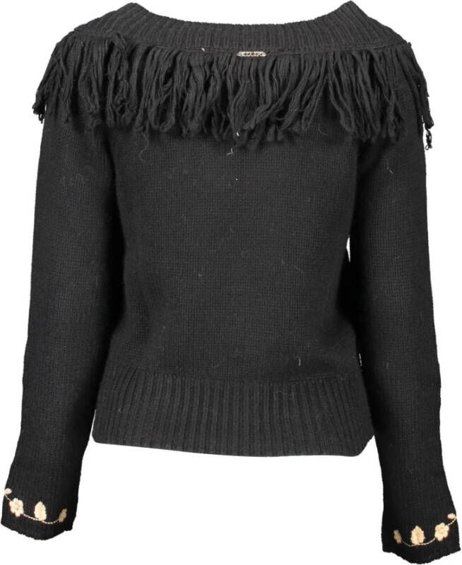 Blugirl Black Wool Sweater Zwart Dames
