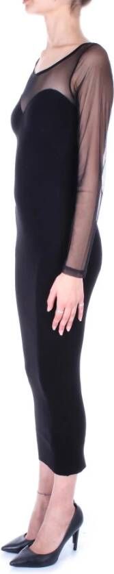 Blugirl Zwarte jurken met transparante achterkant Zwart Dames