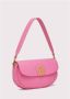 Blumarine Leren Dames Schoudertas Magnetische Knoop Pink Dames - Thumbnail 3