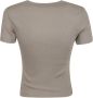 Blumarine Kristal-Verfraaid Logo-Detail T-Shirt Gray Dames - Thumbnail 2