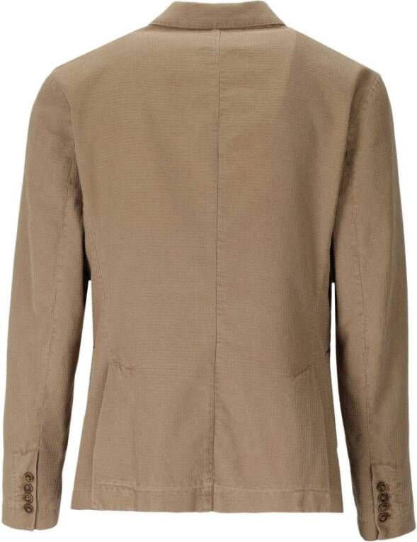 BOB Beige Dubbelrij Jasje Beige Heren