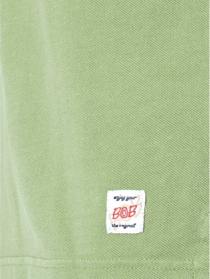 BOB Polo Shirt met 2-knoopssluiting Groen Heren