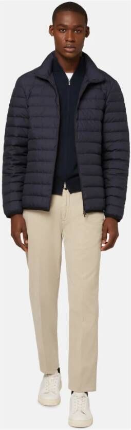 Boggi Milano B Sustainable Goose Down Recycled Fabric Bomber Jacket Blauw Heren