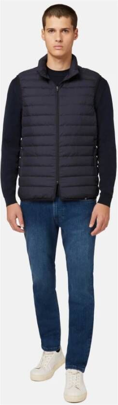 Boggi Milano B Sustainable Goose Down Recycled Fabric Waistcoat Blauw Heren